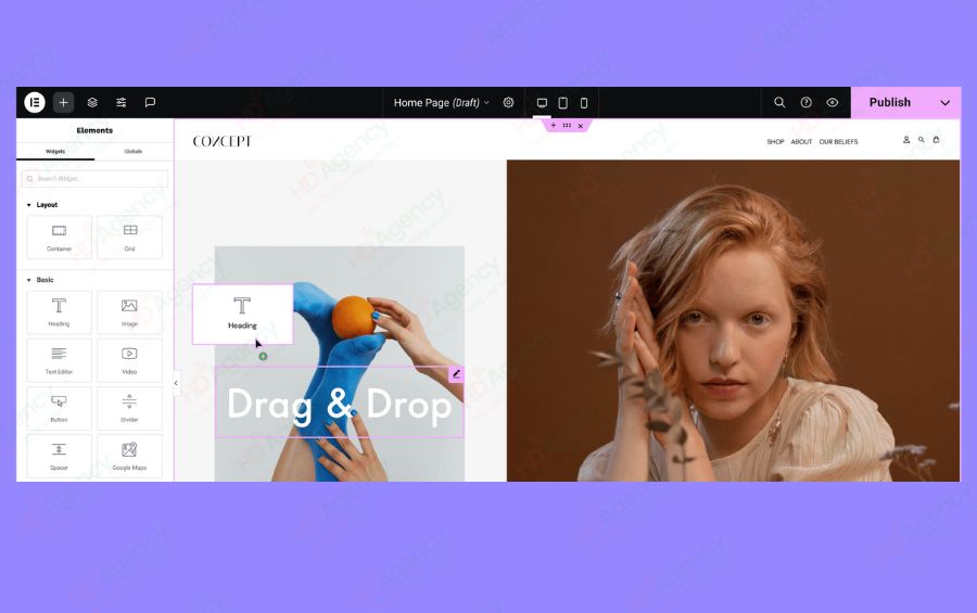 Huong dan Elementor co ban trong WordPress 3