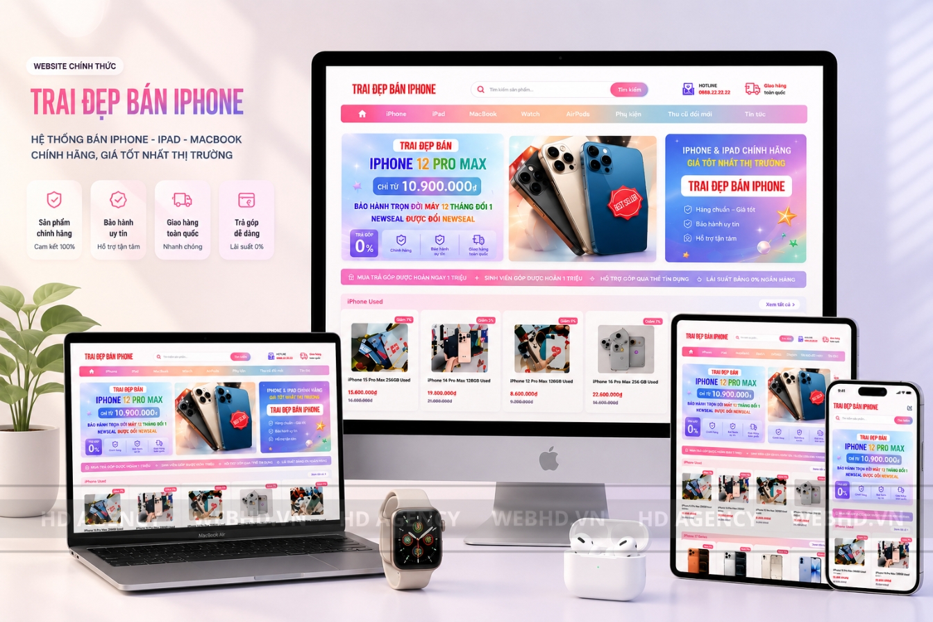 Website TRAI ĐẸP BÁN IPHONE