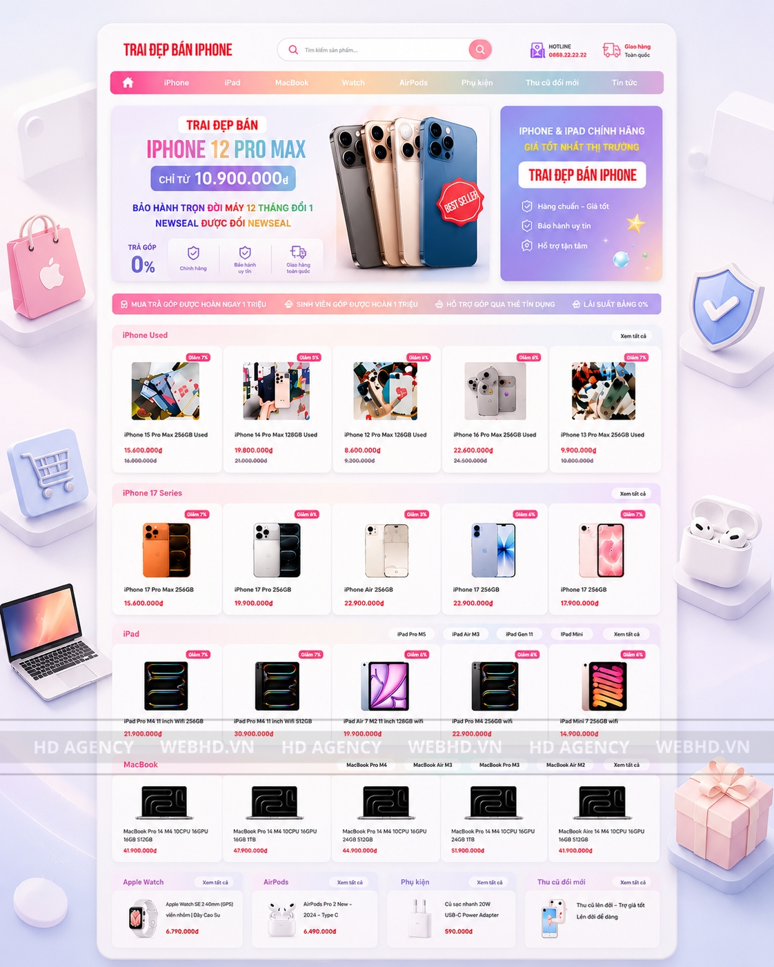 DỰ ÁN TRAI ĐẸP BÁN IPHONE