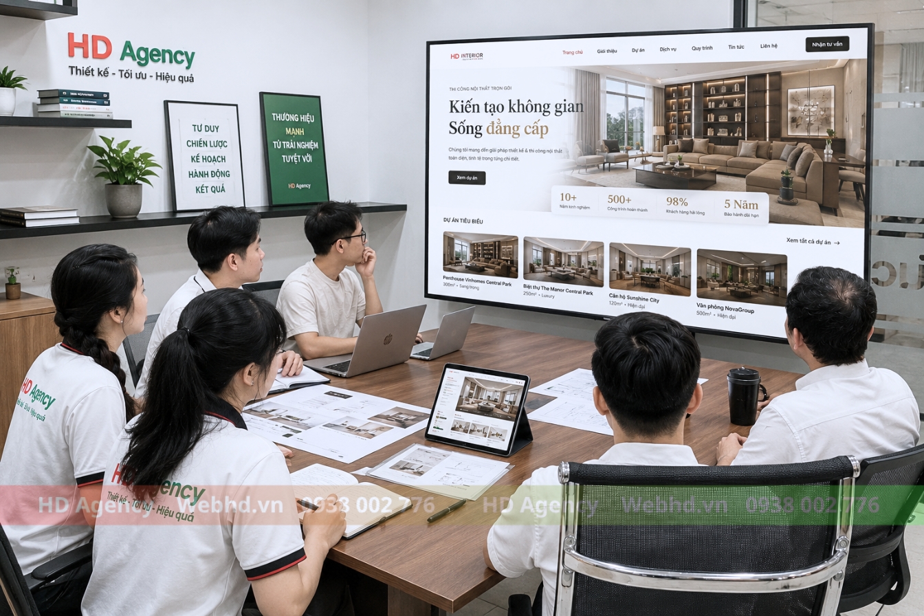 Dịch Vụ Thiết Kế Website Nội Thất Thu Hút Khách Hàng Tại HD Agency
