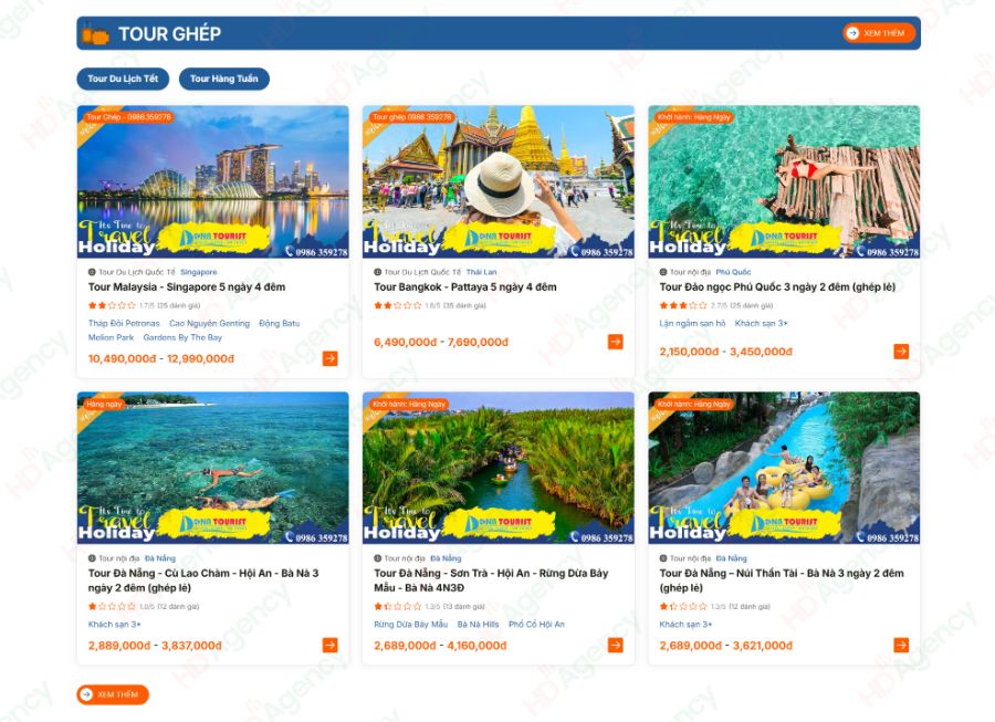 du an thiet ke website Dona Tourist 3