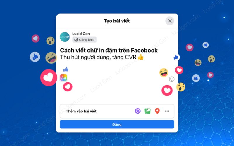 Cách viết đậm trên Facebook