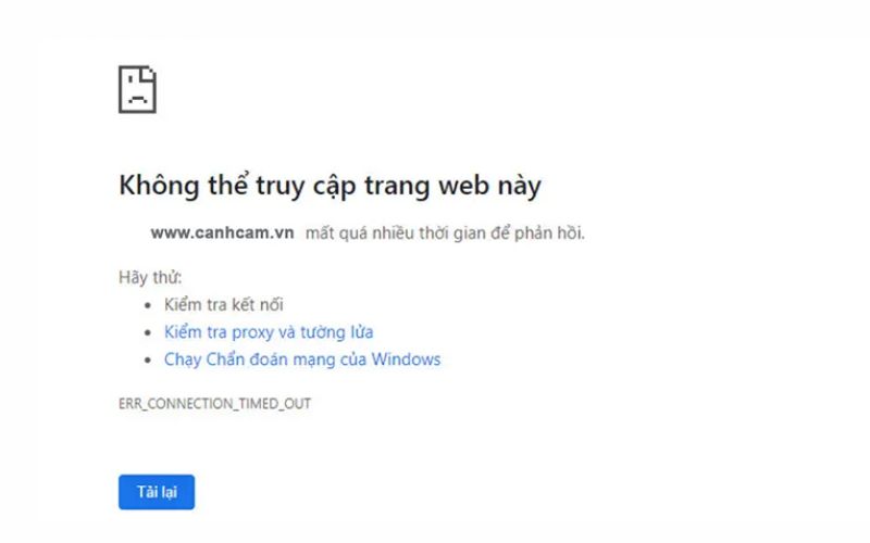 Cách xử lý khi không vào được trang web