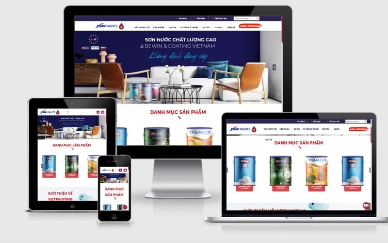 Thiết kế Website bán sơn