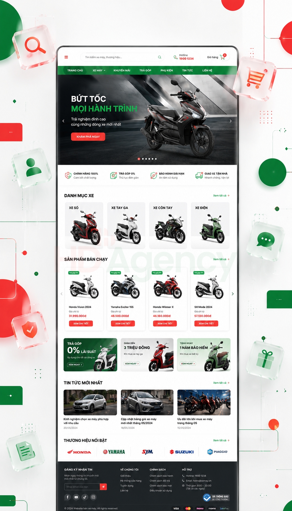 Dịch Vụ Thiết Kế Web Xe Máy