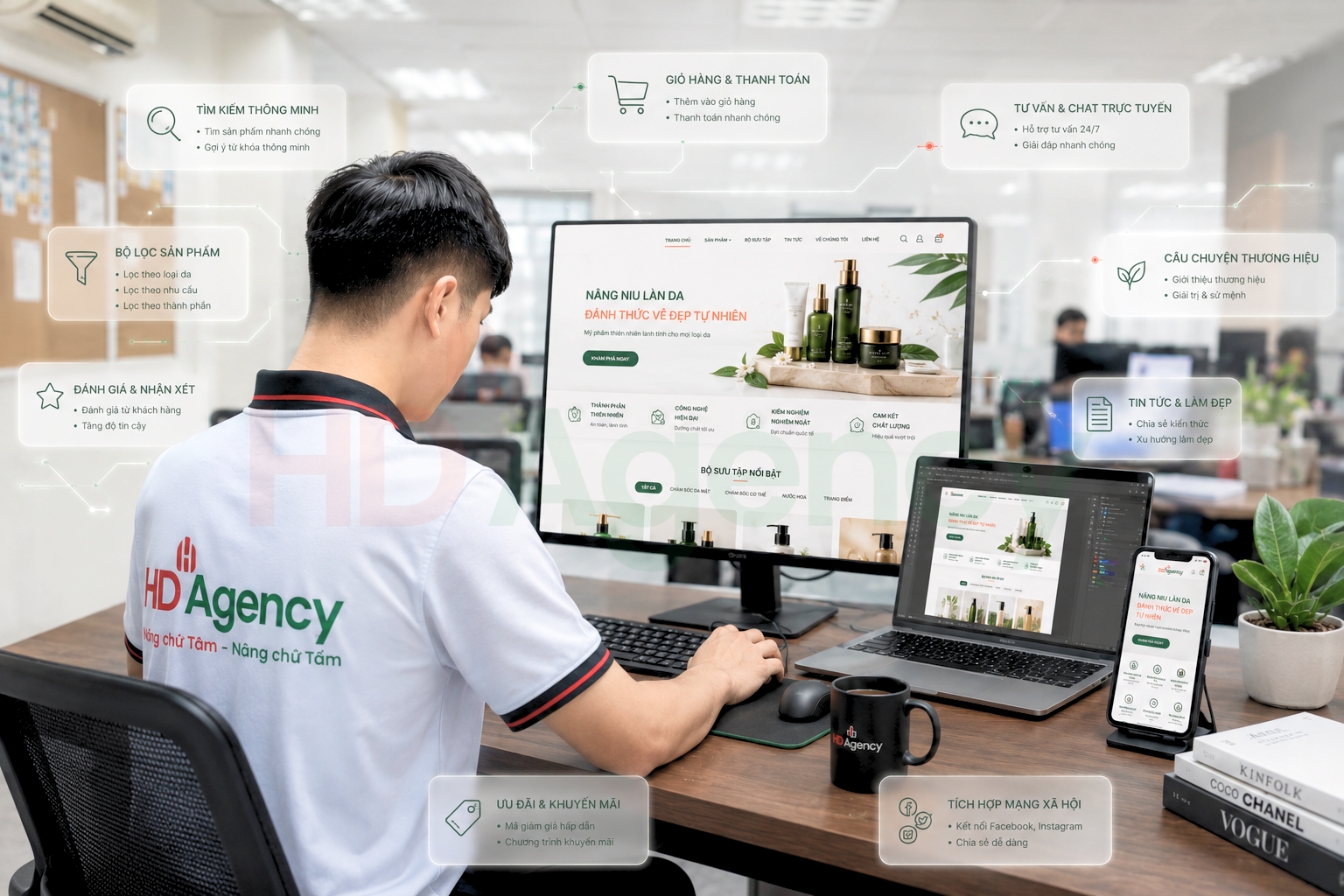 Các Tính Năng Cần Thiết Khi Thiết Kế Website Bán Mỹ Phẩm