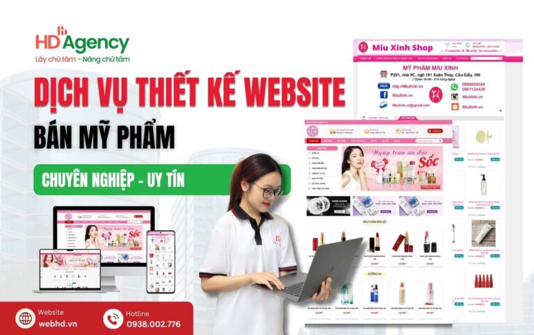 Dịch Vụ Thiết Kế Website Bán Mỹ Phẩm