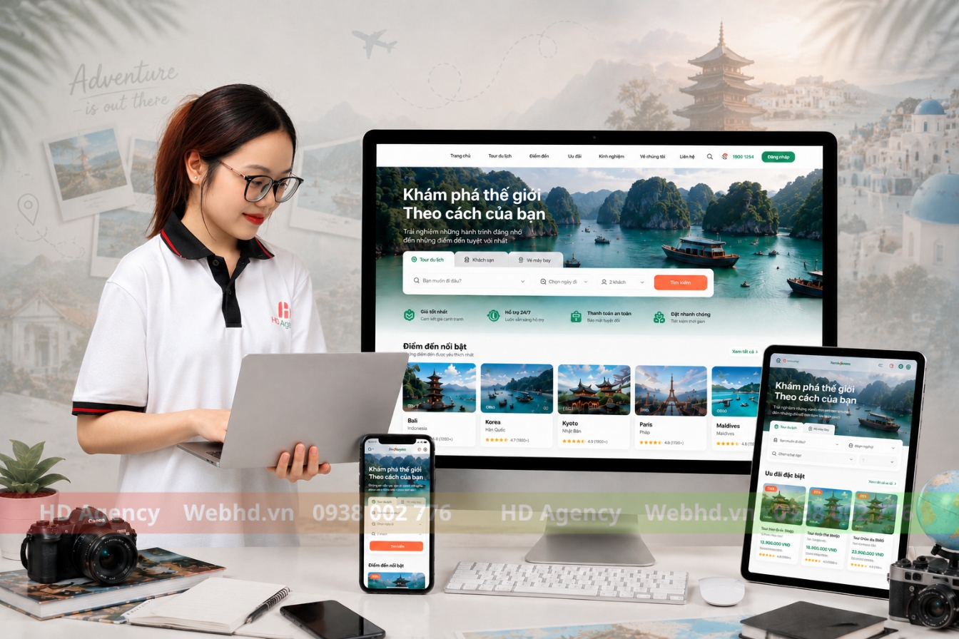 Dịch Vụ Thiết Kế Website Du Lịch