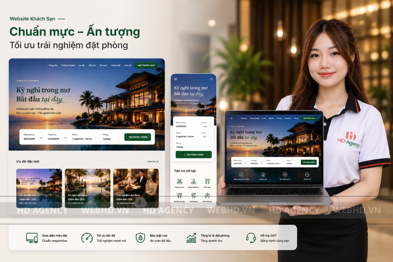 Thiết Kế Website Nhà Hàng Khách Sạn