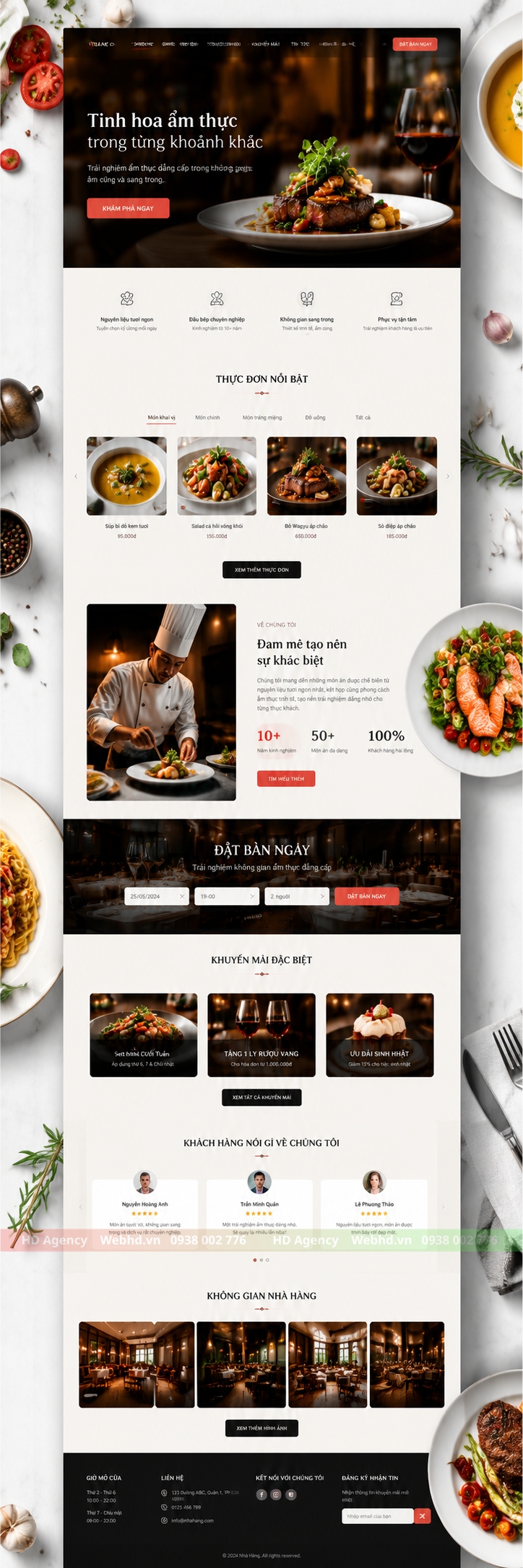 Các Tính Năng Cần Phải Có Khi Thiết Kế Website Nhà Hàng