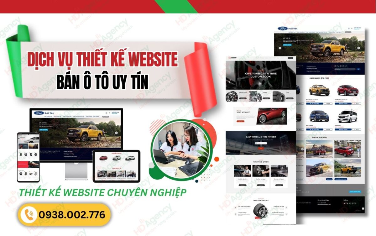 Dịch Vụ Thiết Kế Website Bán Ô Tô Uy Tín Chuyên Nghiệp