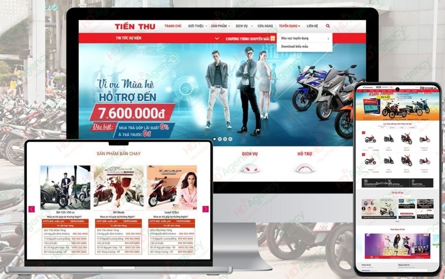 dich vu thiet ke website xe may 1