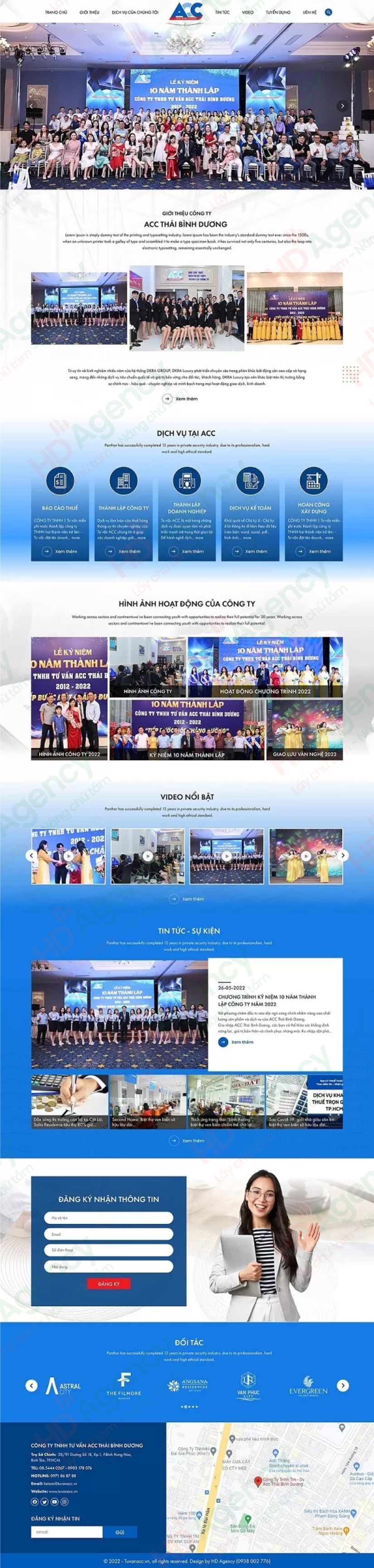 Dự án thiết kế website Công ty Luật ACC