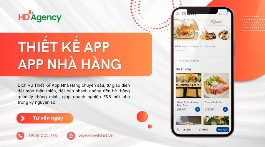 Thiết Kế App Nhà Hàng – Quản Lý Chuỗi Nhà Hàng