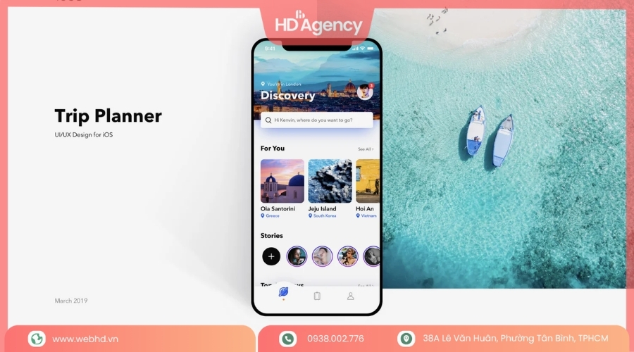 Dịch vụ thiết kế app du lịch tại HD Agency