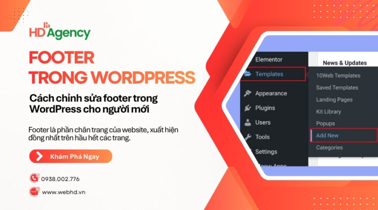 Cách chỉnh sửa footer trong WordPress