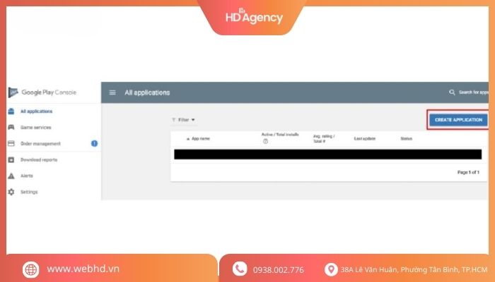 Tạo app và điền thông tin