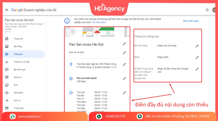 Xác minh Google Map qua email
