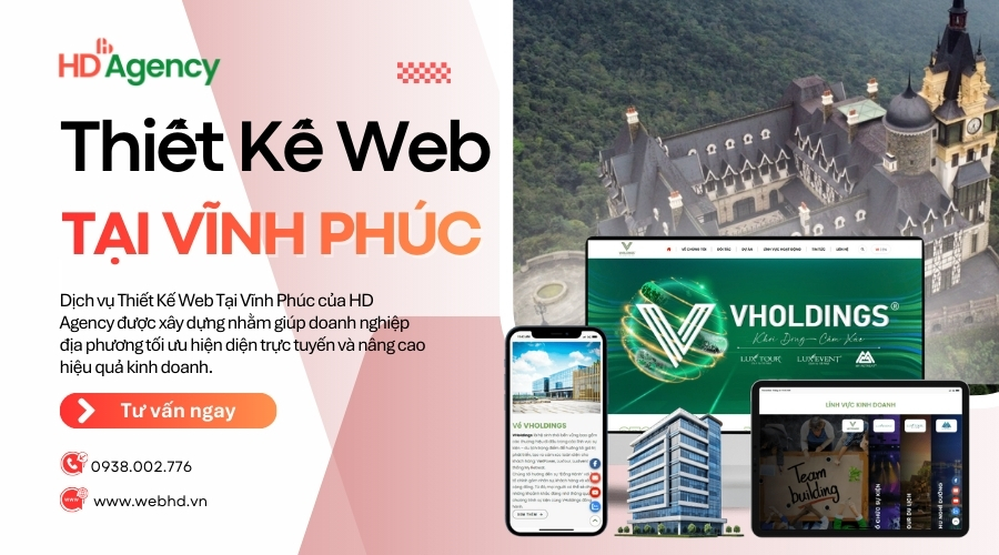 Thiết Kế Web Tại Vĩnh Phúc Đa Dạng Dịch Vụ