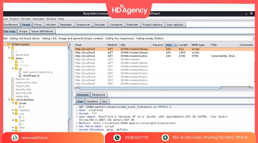 Các chức năng chính của Burp Suite