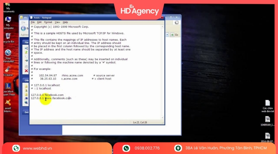 Chặn Trang Web Trên Máy Tính Bằng File Hosts