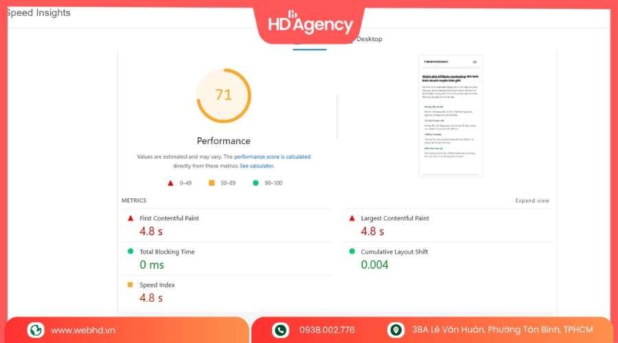Website bị giảm traffic