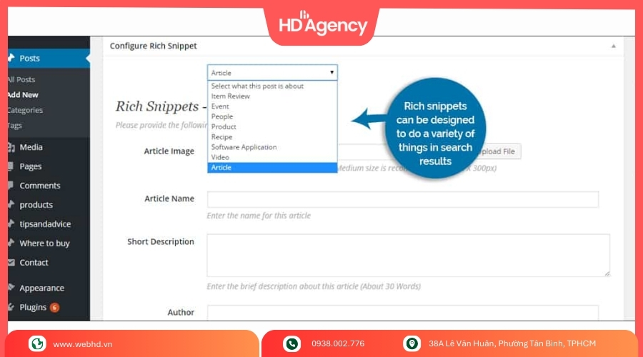 Rich Contact Snippet