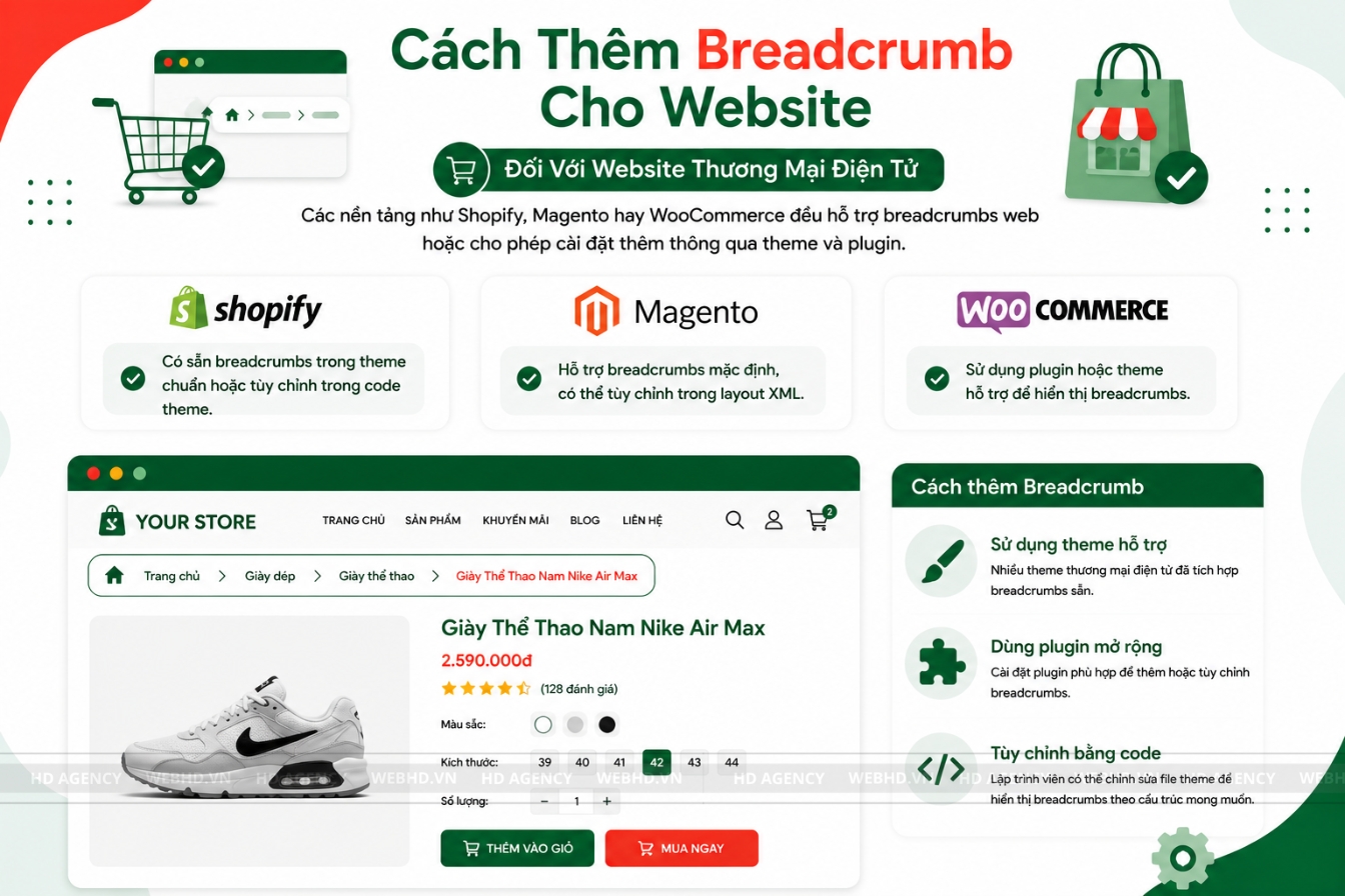 Cách Thêm Breadcrumb đối với Website Thương Mại Điện Tử