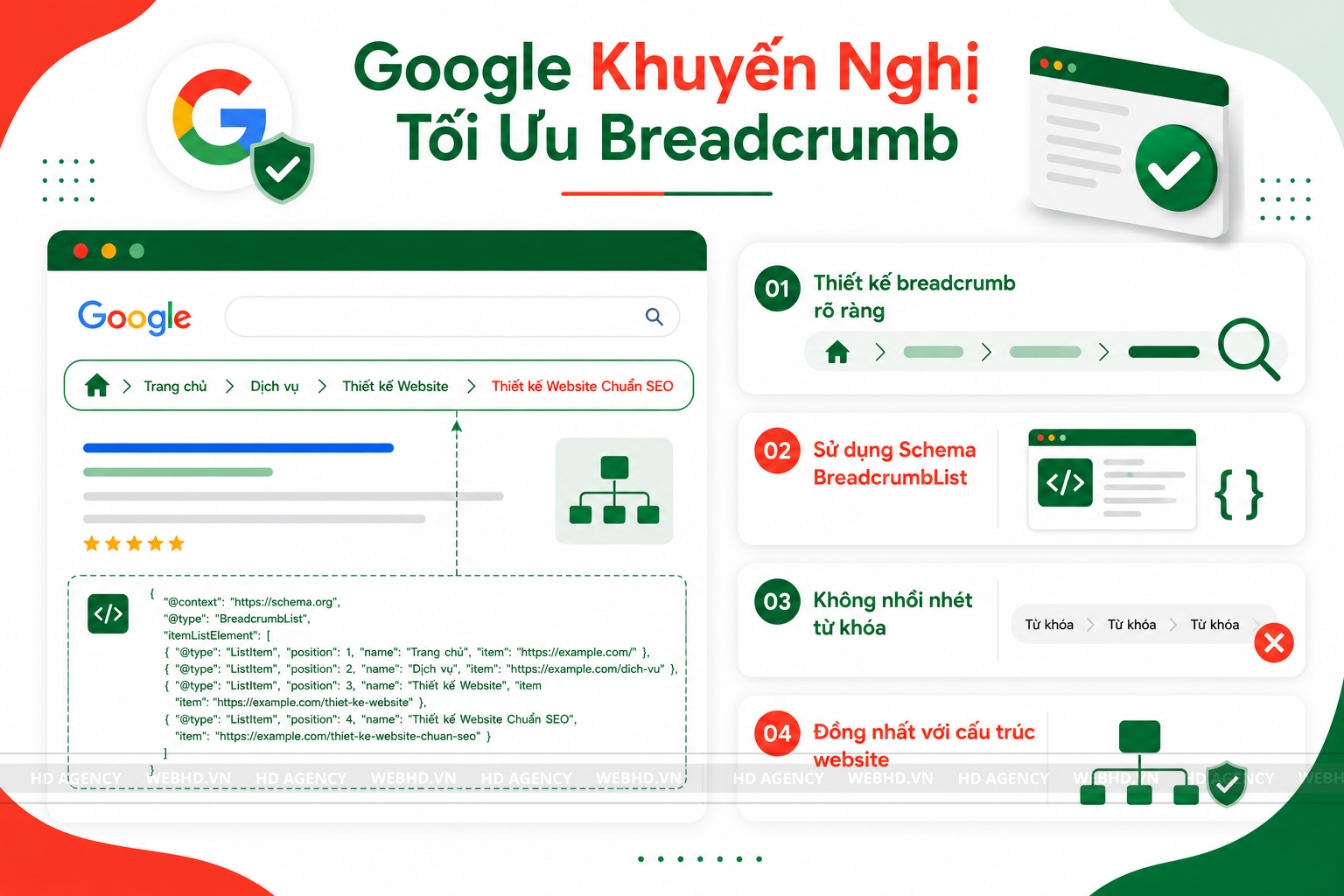 Google Khuyến Nghị Tối Ưu Breadcrumb