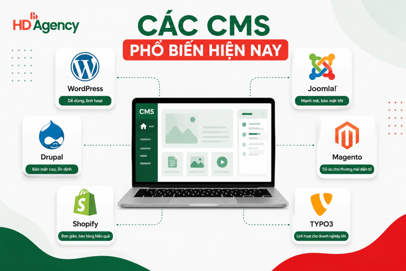 Các CMS phổ biến hiện nay