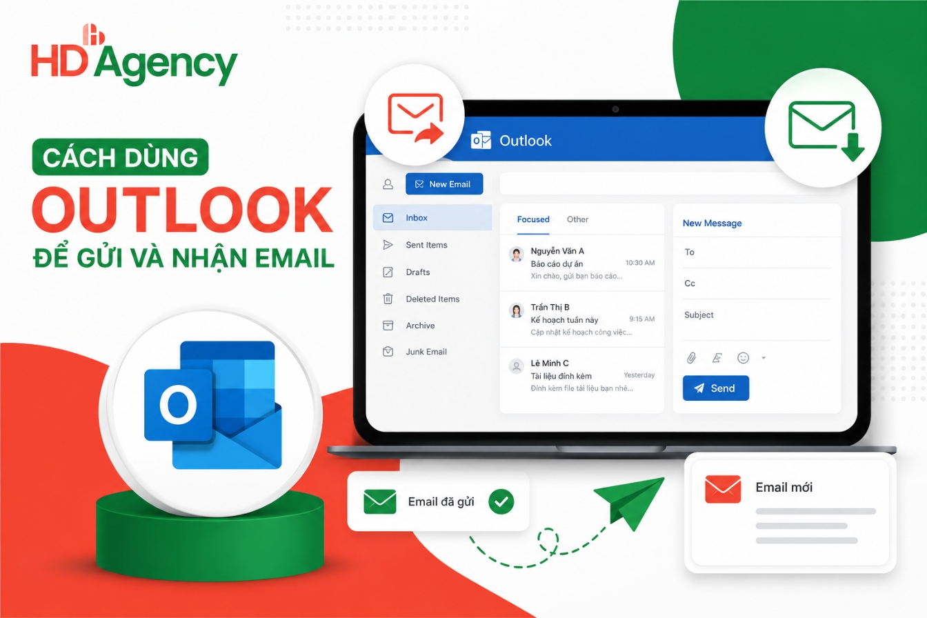 Cách dùng Outlook để gửi và nhận email