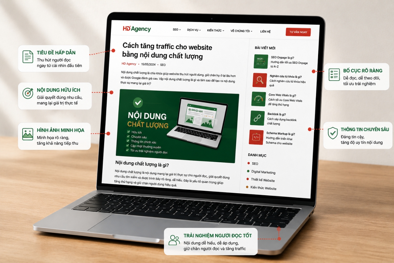 Cách tăng traffic cho website bằng nội dung