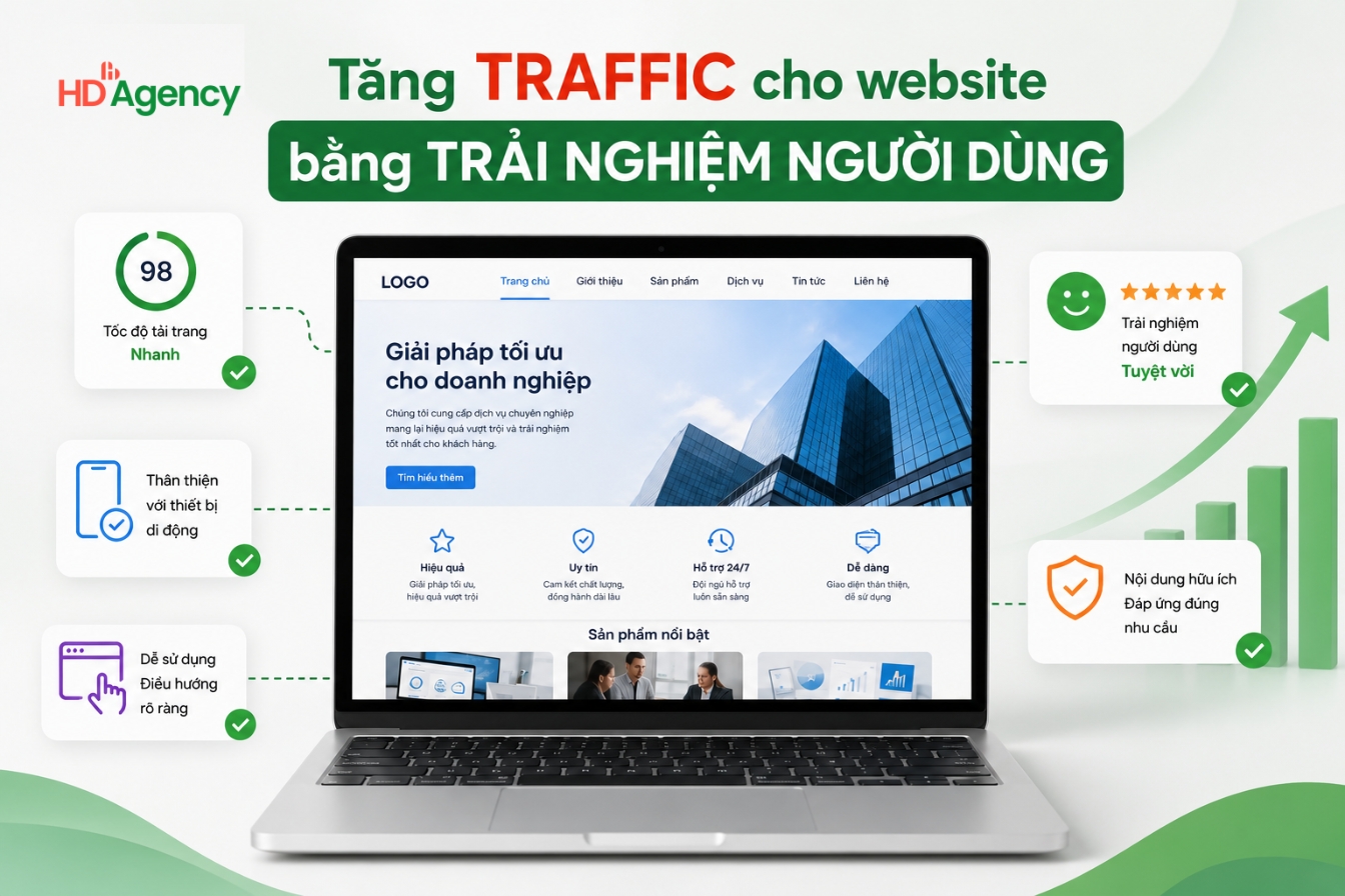 Cách tăng traffic cho website bằng trải nghiệm người dùng