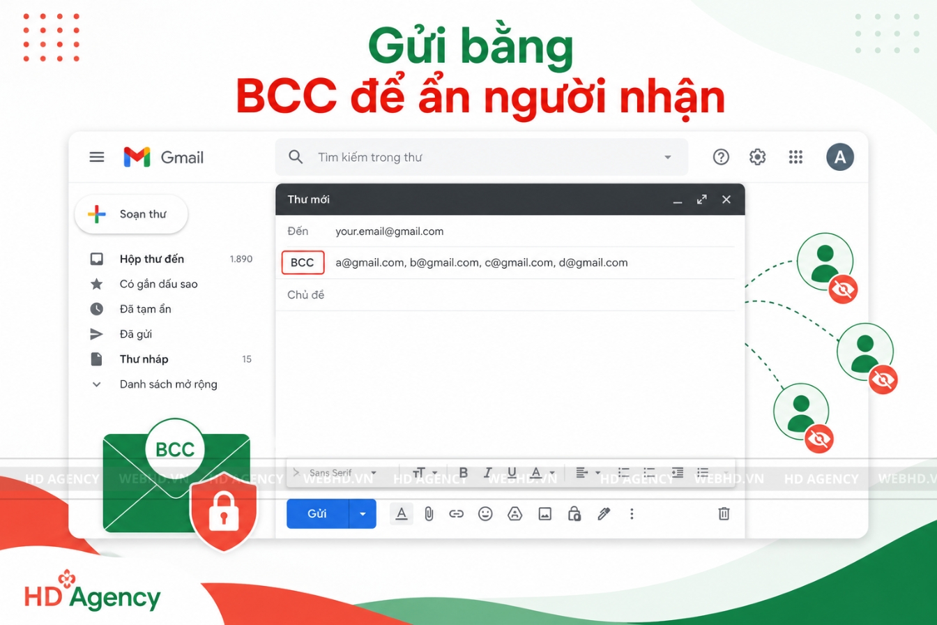 Gửi bằng BCC để ẩn người nhận