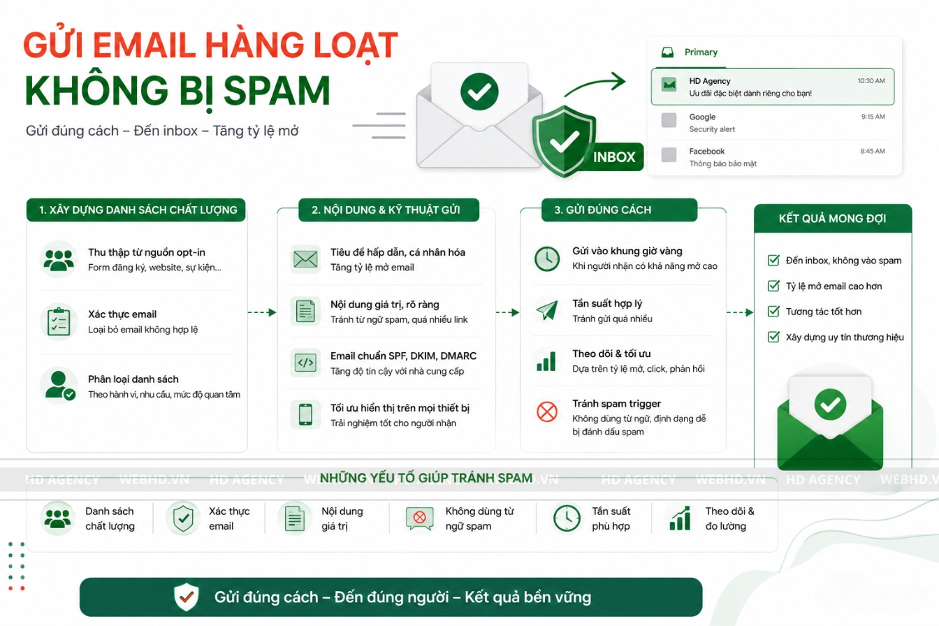 Gửi email hàng loạt không bị spam