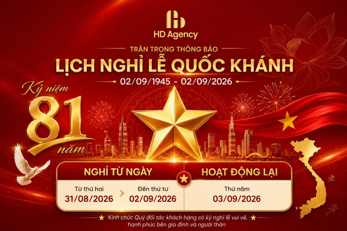THÔNG BÁO LỊCH NGHỈ LỄ QUỐC KHÁNH 02/09/2026