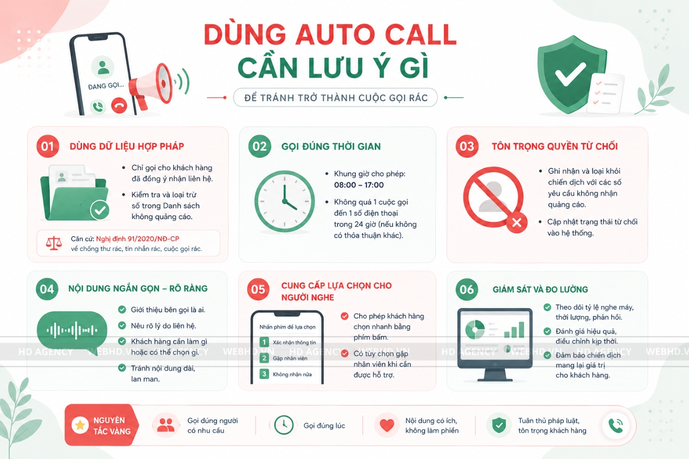Dùng Auto Call cần lưu ý gì để tránh trở thành cuộc gọi rác