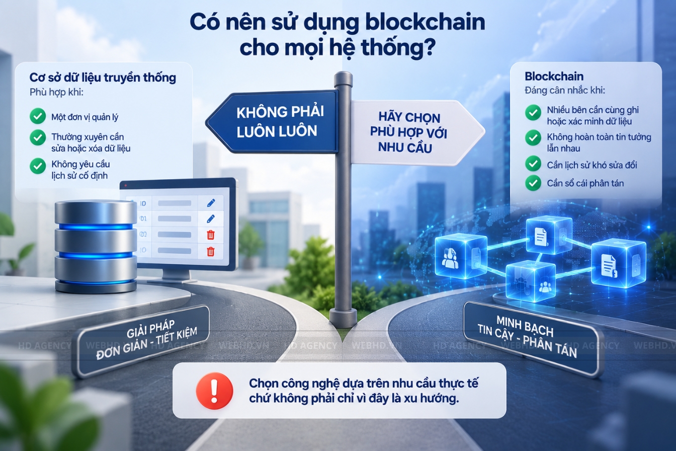 Có nên sử dụng blockchain cho mọi hệ thống