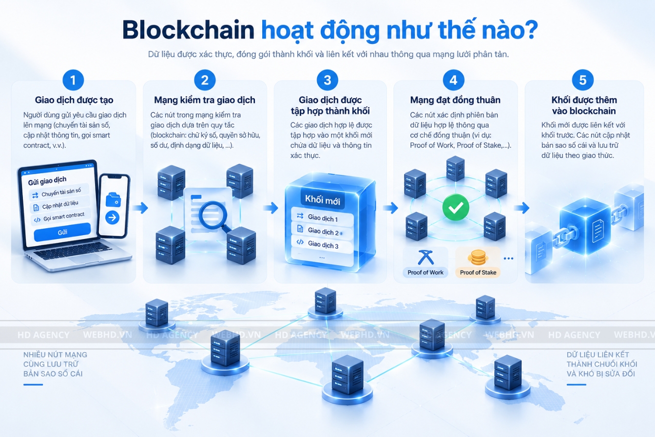 Blockchain hoạt động như thế nào