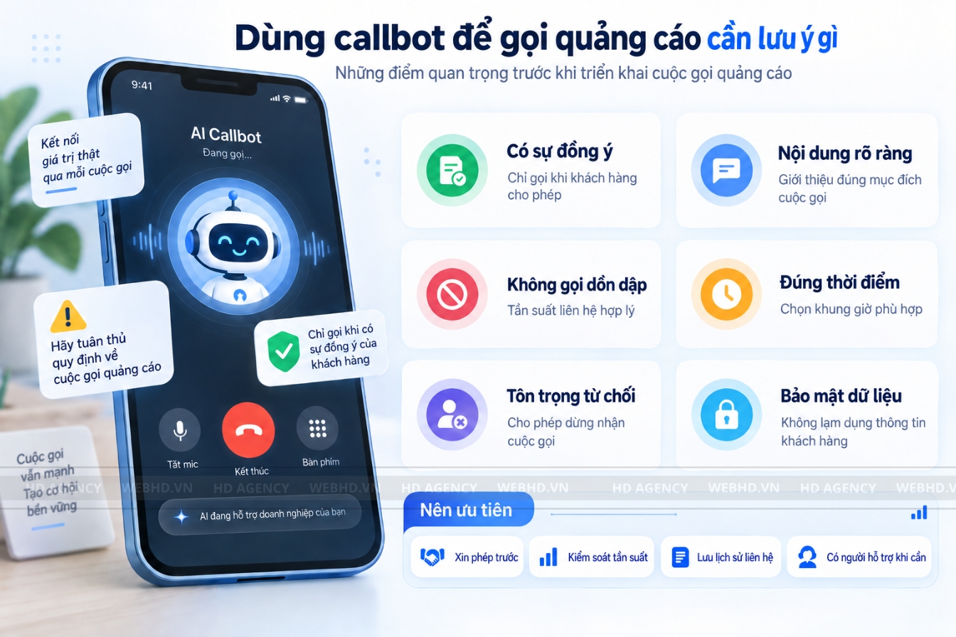 Dùng callbot để gọi quảng cáo cần lưu ý gì