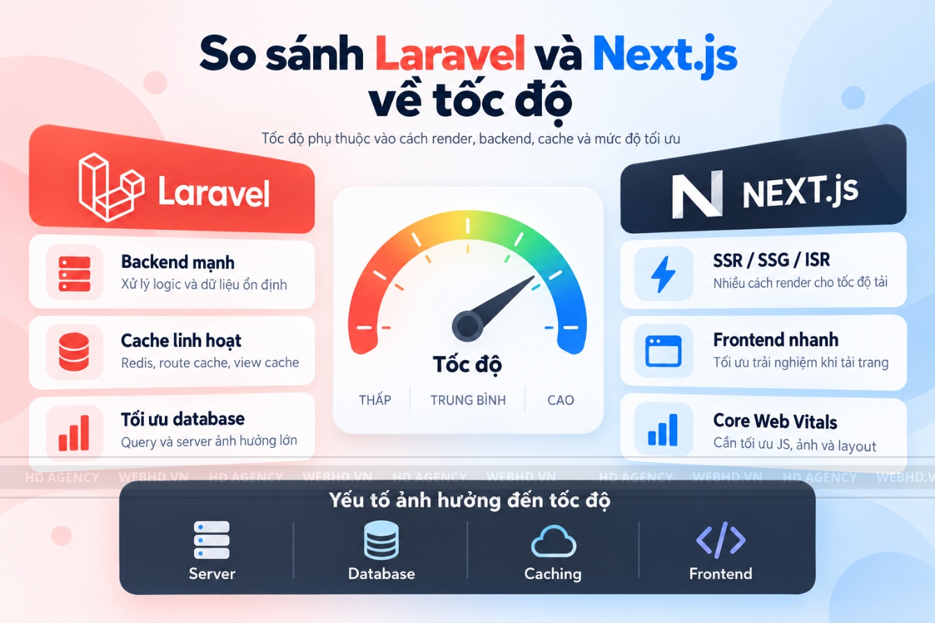 So sánh Laravel và Next.js về tốc độ