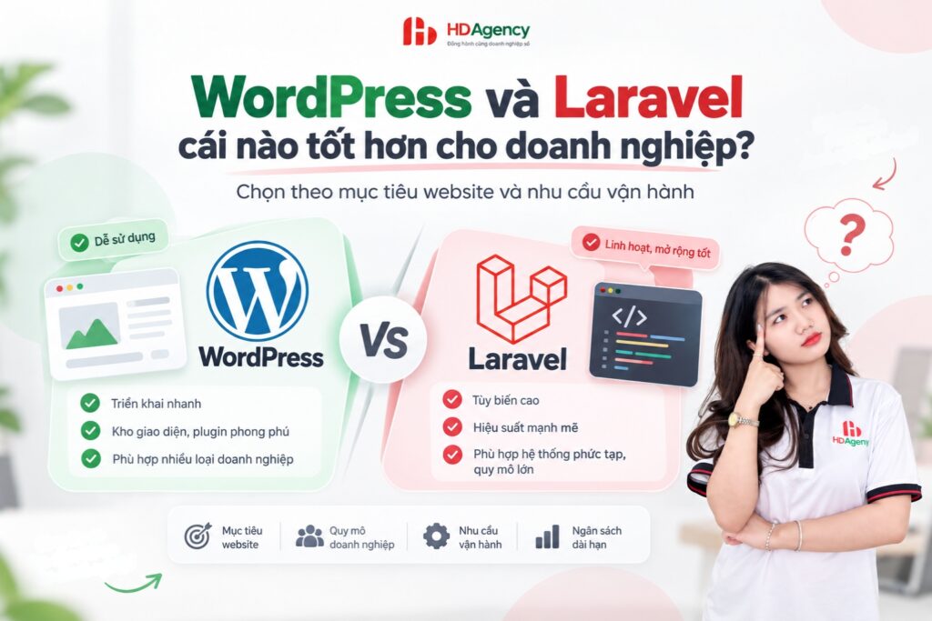 WordPress và Laravel cái nào tốt hơn? So sánh để chọn đúng nền tảng website 2026
