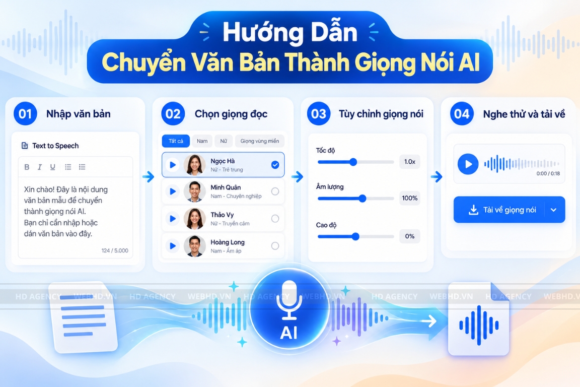 Hướng Dẫn Chuyển Văn Bản Thành Giọng Nói AI