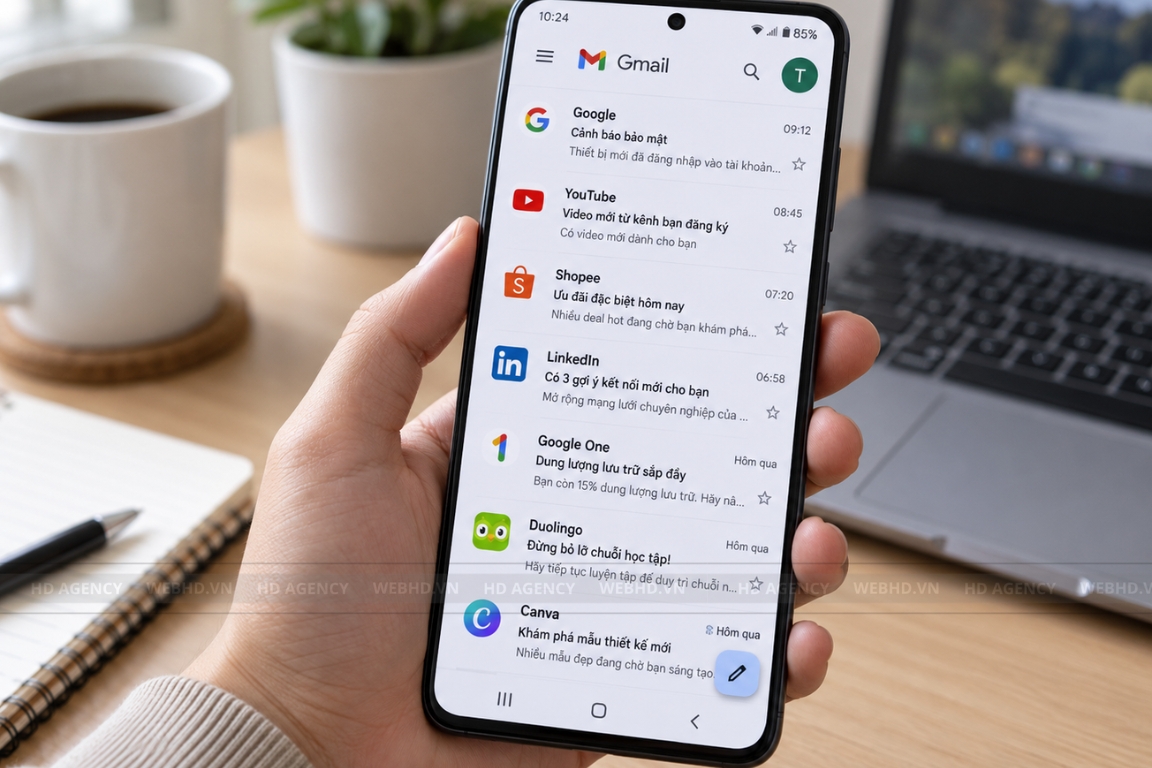 Cách xem Gmail trên điện thoại Android
