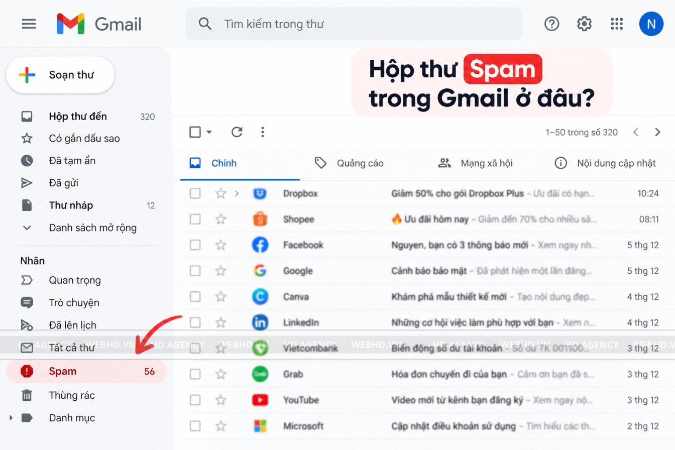 Hộp Thư Spam Trong Gmail Ở Đâu